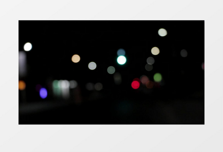 浪漫的城市彩灯模糊散景实拍视频素材