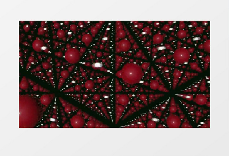 循环无限增多的3d红球视频素材