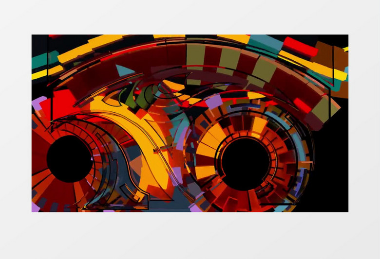 抽象多色音乐背景MP4视频素材
