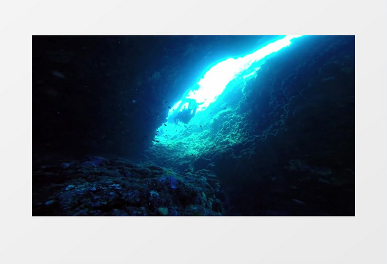 潜水员海底行动实拍视频素材