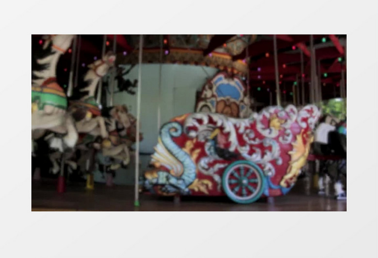 游乐园旋转木马视频素材MP4实拍视频