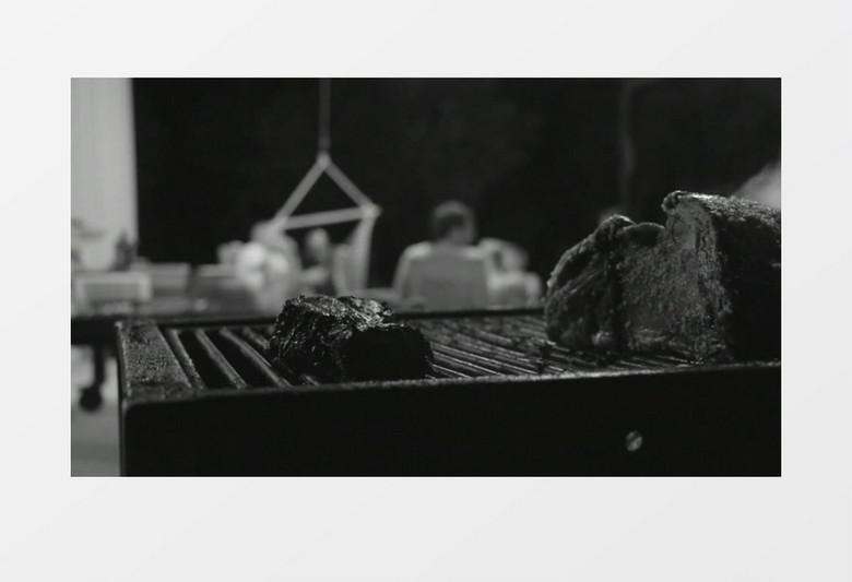 夏日聚会烧烤炉实拍视频素材