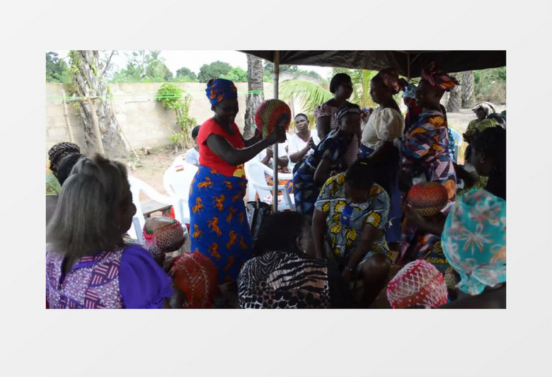 非洲农村妇女庆典活动实拍视频素材