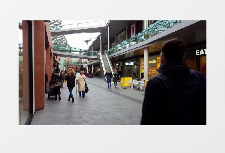 英国商场步行街实拍视频素材