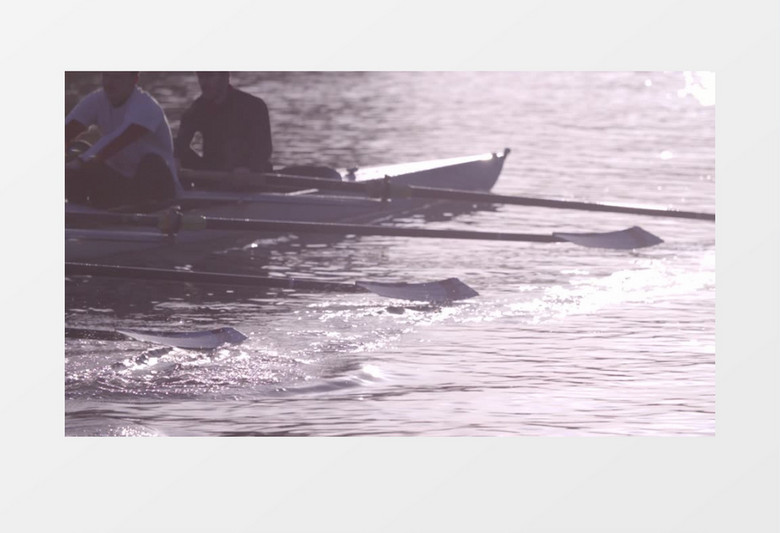 赛艇运动员慢动作划船近距离高清实拍视频素材