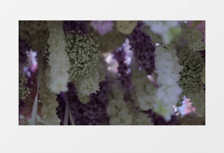 婚礼漂亮的花朵装饰视频素材