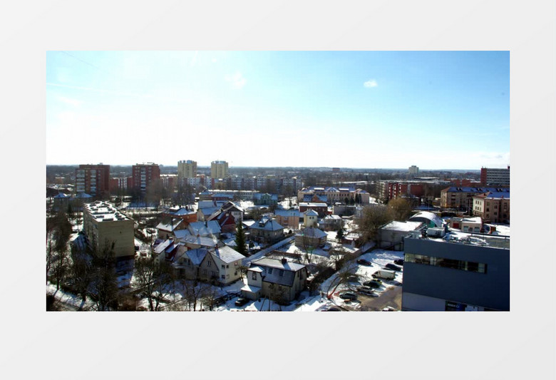 炊烟袅袅的城市生活区实拍视频素材