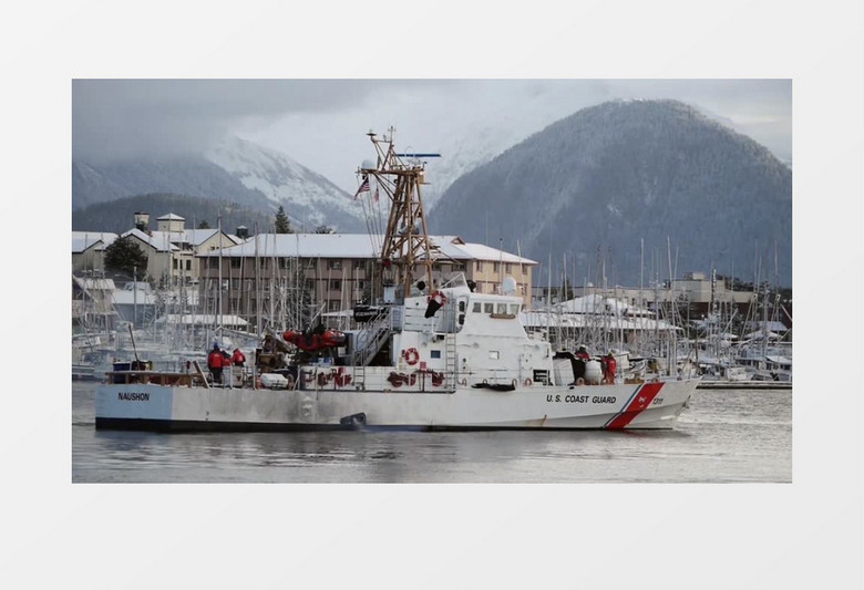 美国阿拉斯加冬天海岸警卫队实拍视频