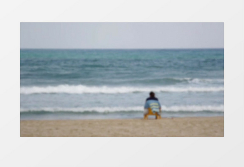 夏天安静旅行海边散景实拍视频素材