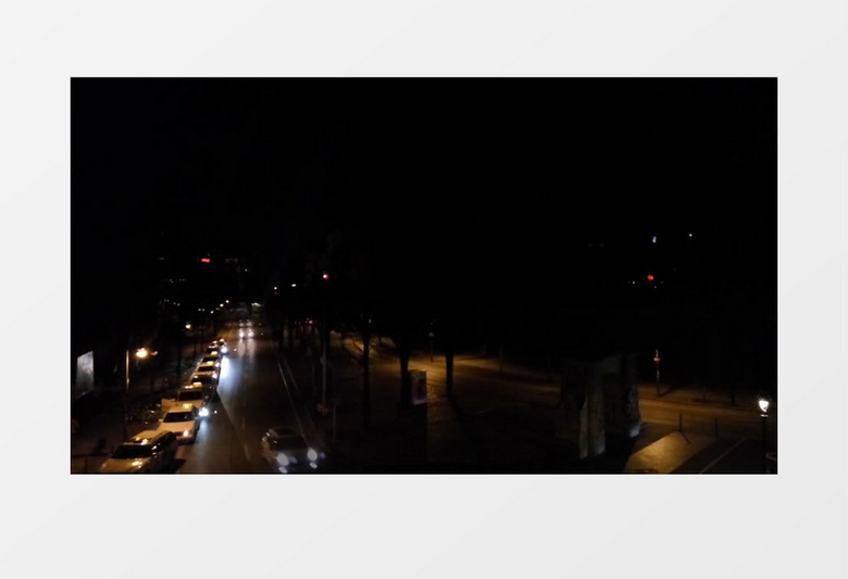 夜晚夜景车辆街道行驶快进实拍视频素材
