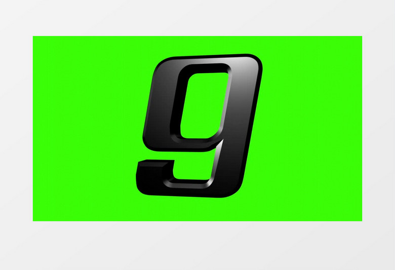 纯色背景3D数字倒计时实拍视频素材