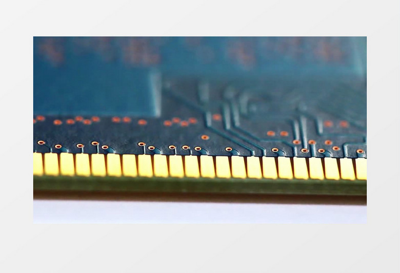 微芯片处理器中的PCB焊接电路实拍视频