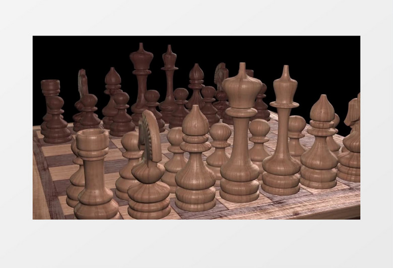 国际象棋中典当国王女王特写