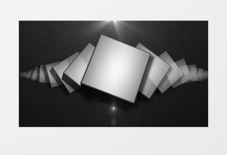 3D超现实主义运动的带有金属光泽的盒子视频素材