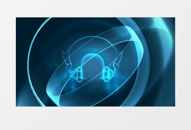 舒适的放松音乐耳机音频动画背景视频