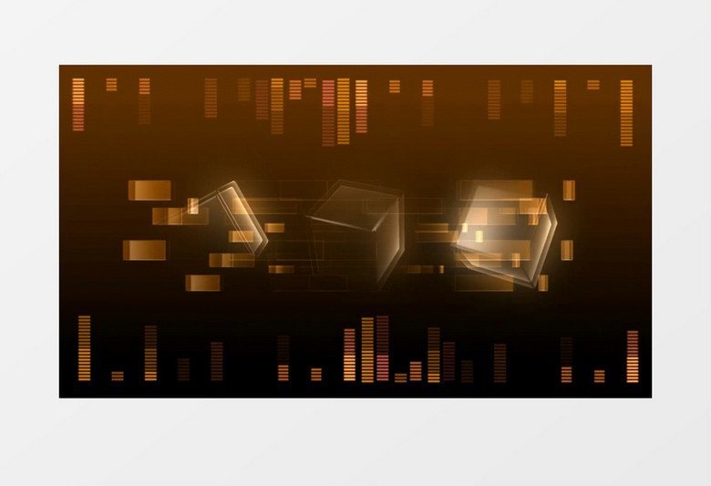 VJ 金色的几何学迷幻电子乐均衡器背景视频