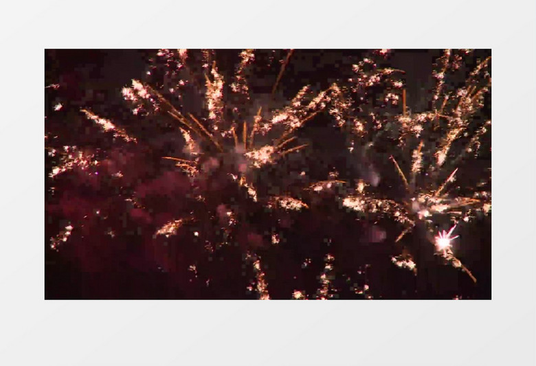 近景梦幻烟花绽放实拍视频MP4素材