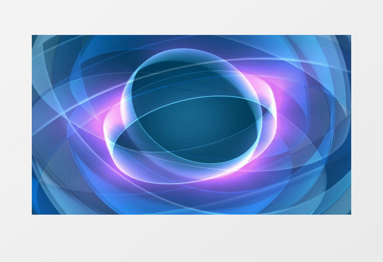 现代化立体环状旋转式蓝色背景MP4视频素材