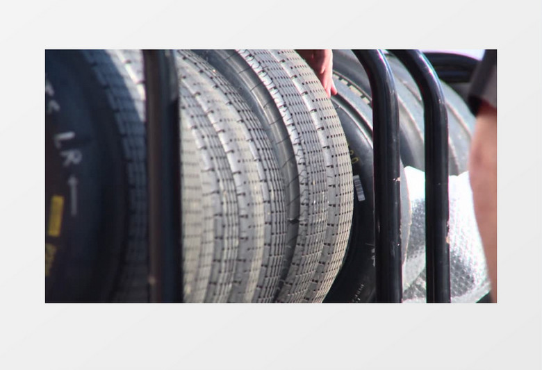 轮胎近景部分特写MP4实拍视频素材