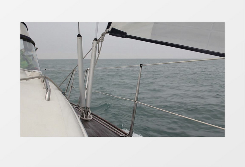 高清实拍游艇杨帆乘风破浪的景象实拍视频素材