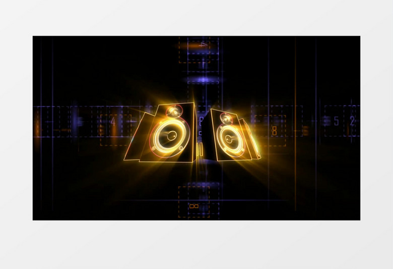 音响元素狂热躁动活跃氛围MP4视频素材