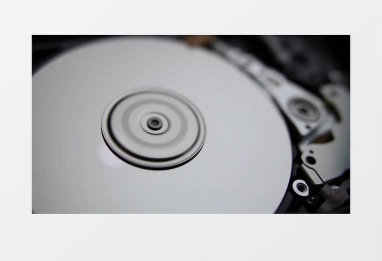 高速旋转硬盘近距离高清视频素材