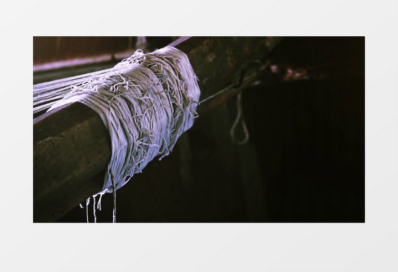 织布机近景实拍视频素材