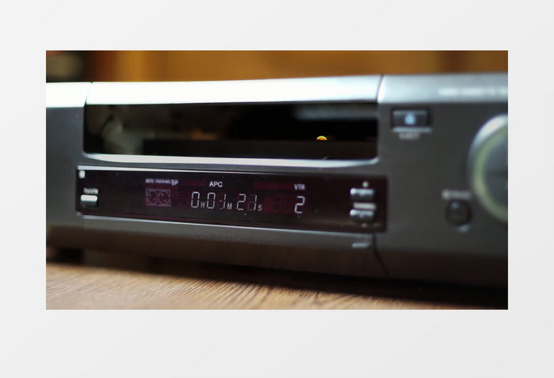 高清近距离特写拍摄VCR磁带视频播放快速前进