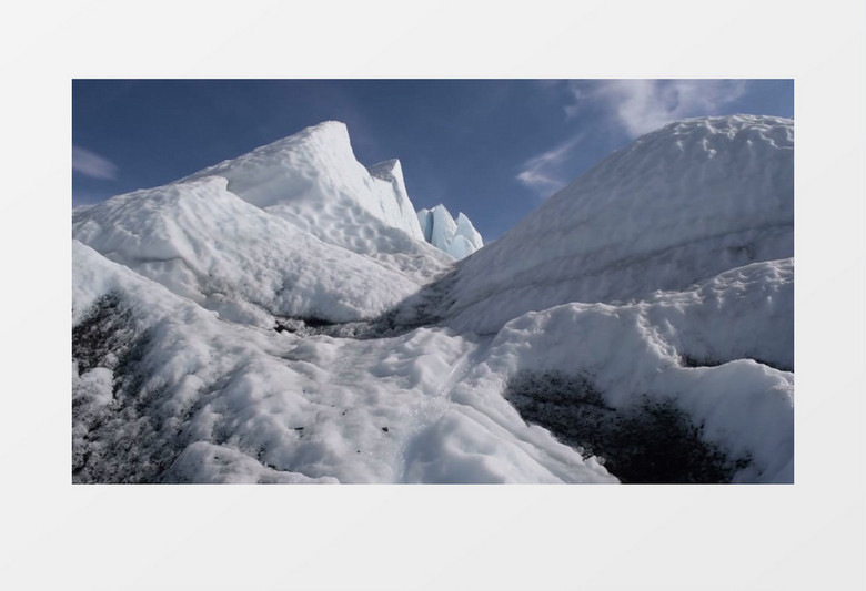 雪山融水实拍视频MP4视频素材