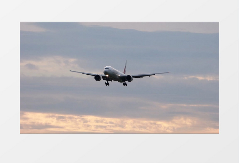 航空公司喷气式飞机运输飞行着陆实拍视频素材