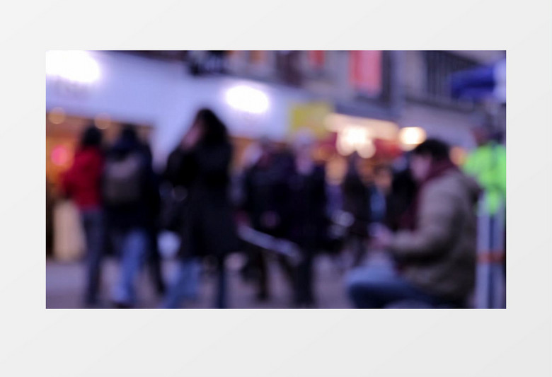 中心城市人来人往虚拟化实拍视频素材