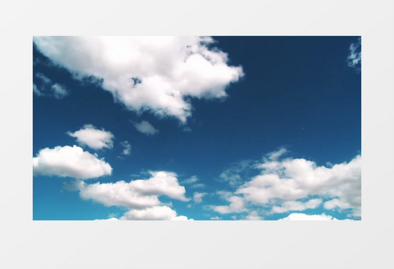 晴朗的天空流动的白云实拍视频素材