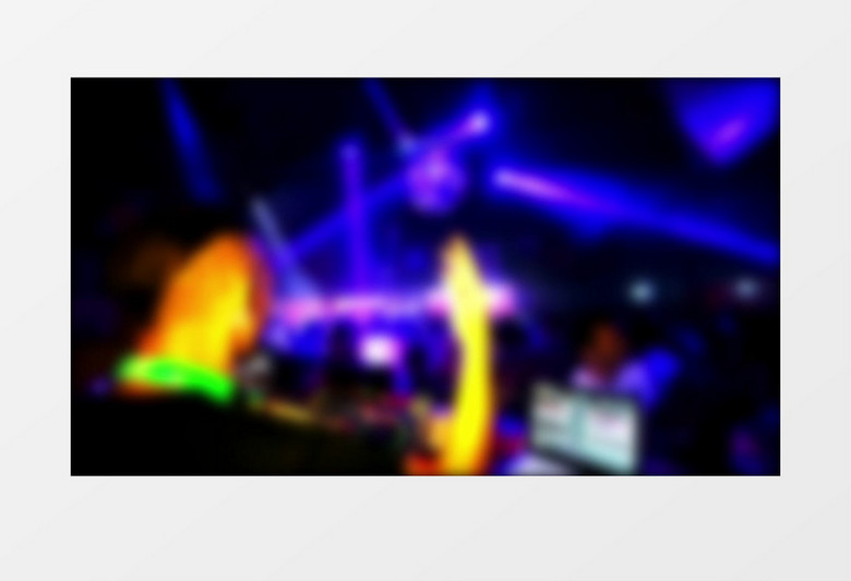 舞厅里绚丽的灯光实拍视频素材