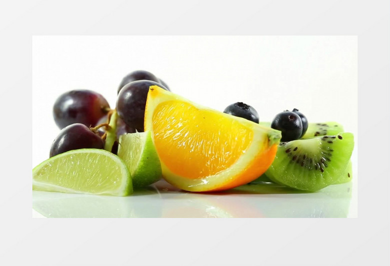 五种新鲜美味的水果实拍视频素材