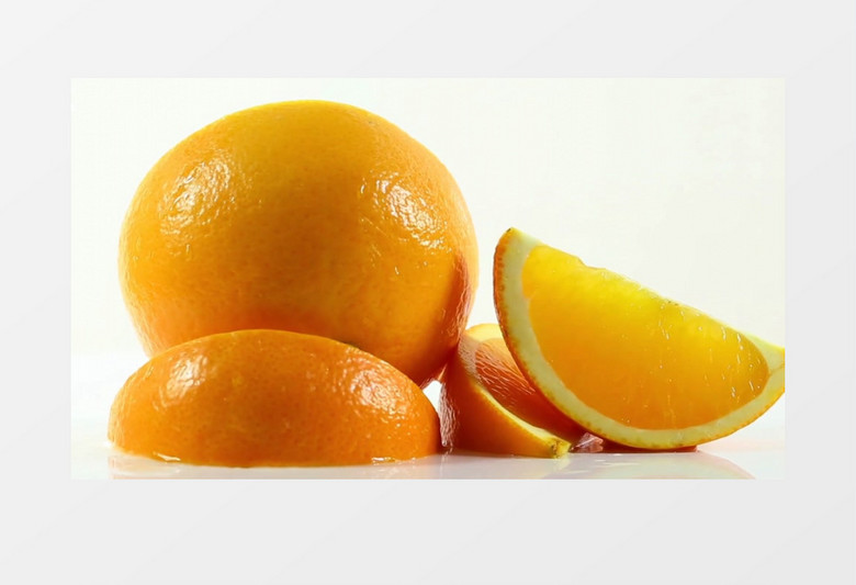 新鲜多汁的橙子实拍视频素材