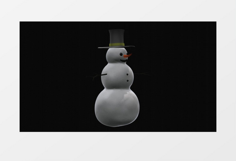 一个旋转的雪人娃娃视频素材