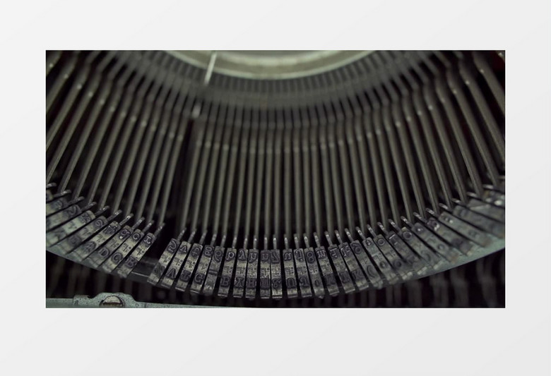 古老机械复古打字机实拍视频素材