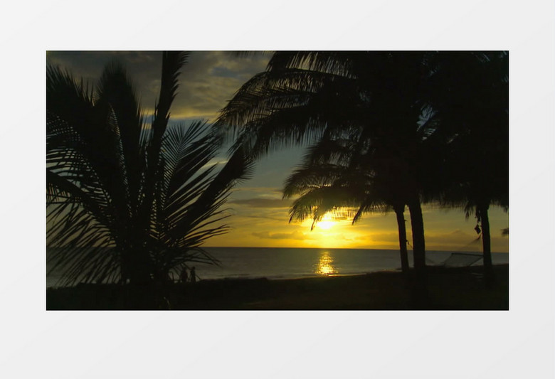 海滩日落实拍视频