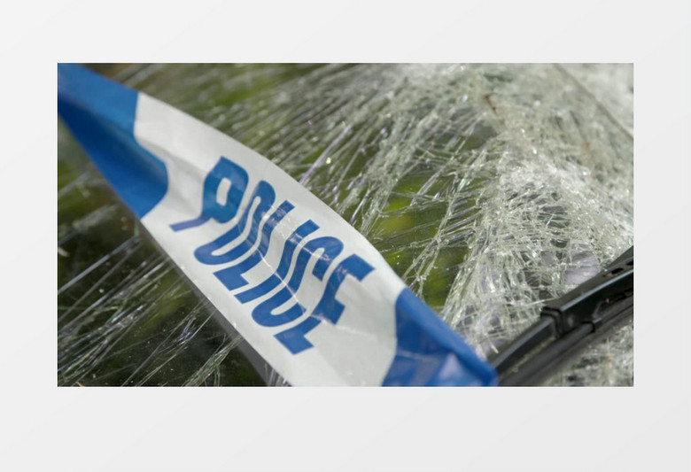 事故现场破碎玻璃实拍视频素材