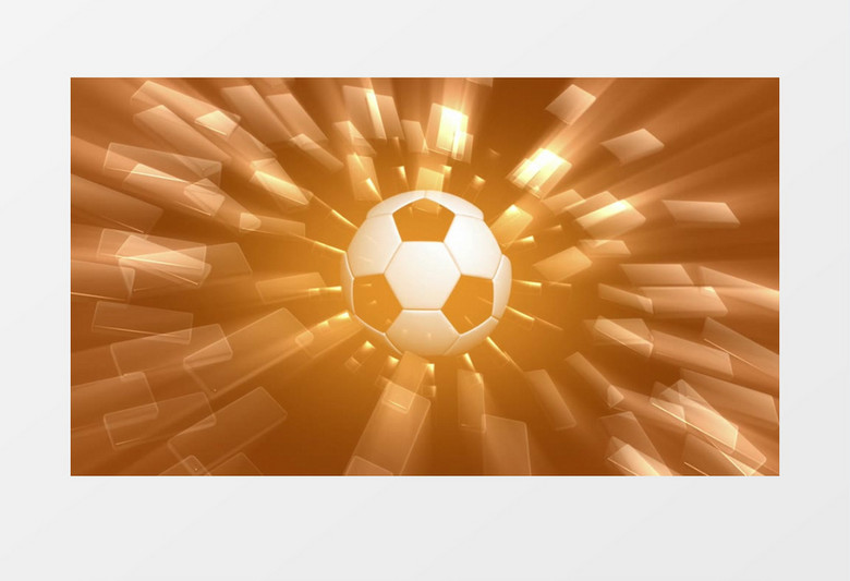绚丽的足球动画效果视频素材