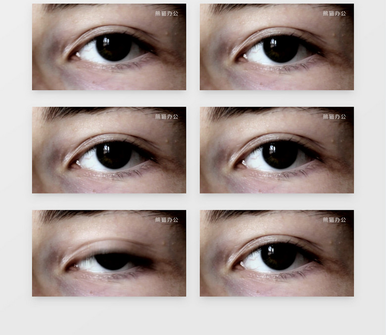 棕色眼睛观察眨眼特写实拍视频素材