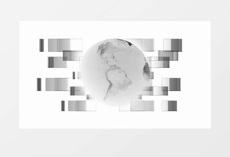 灰白色地球动态效果视频素材