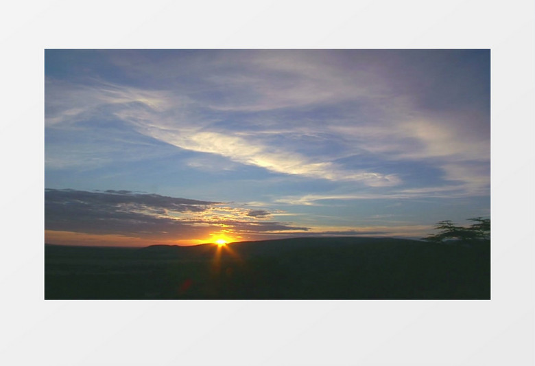 平原日出大全景实拍实拍