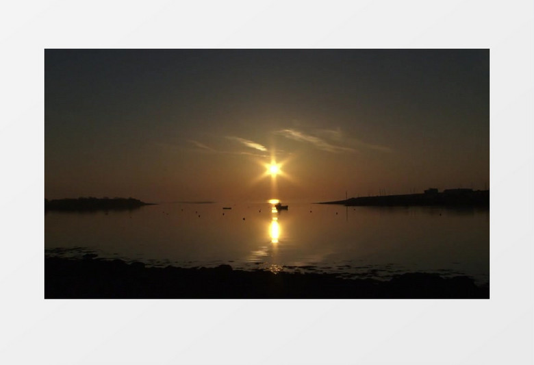 海边日落日出全程变化实拍视频