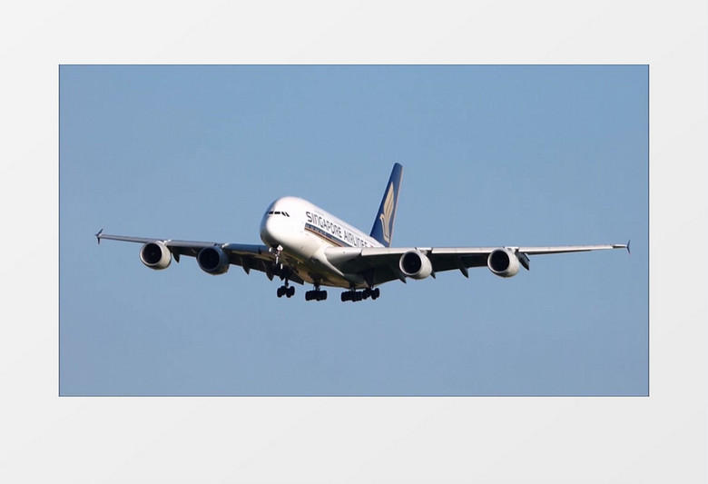 航空公司喷气式飞机机场着陆实拍视频素材