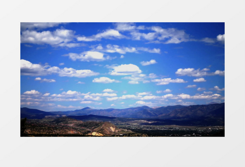 高清拍摄科罗拉多州蓝天白云实拍视频素材
