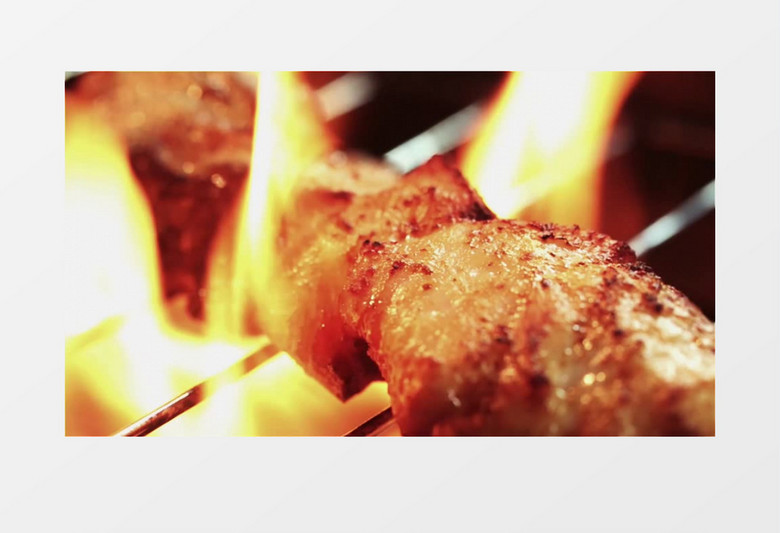 烤串烤肉实拍视频素材