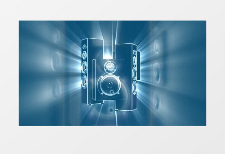  剧院蓝色音频均衡器动态背景视频