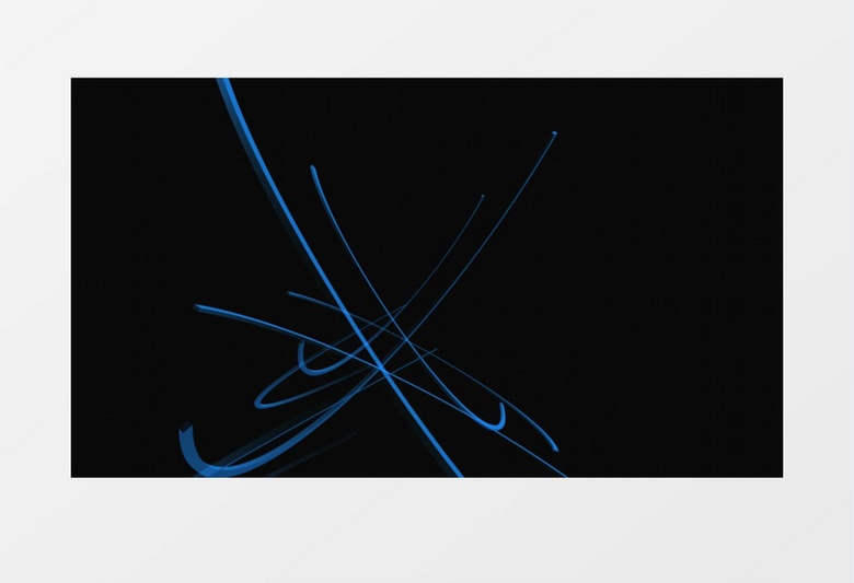 蓝色线条交叉环绕立体运动MP4视频素材