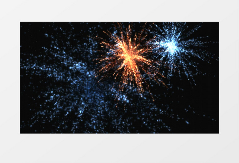 烟花竞相开放五彩斑斓MP4实拍视频素材